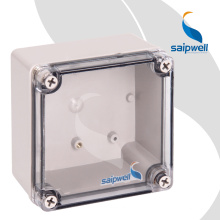 DS-AT-1212-S 125 * 125 * 75 PC Clear Cover Caja de conexiones Saip Saipwell IP65 Cajas impermeables a prueba de agua eléctricas a prueba de agua